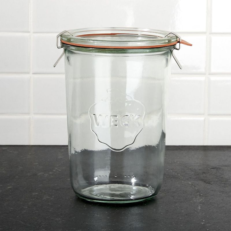 CRATE & BARREL - Contenedor 261346 Vidrio Hermetico 15 cm x 11 cm