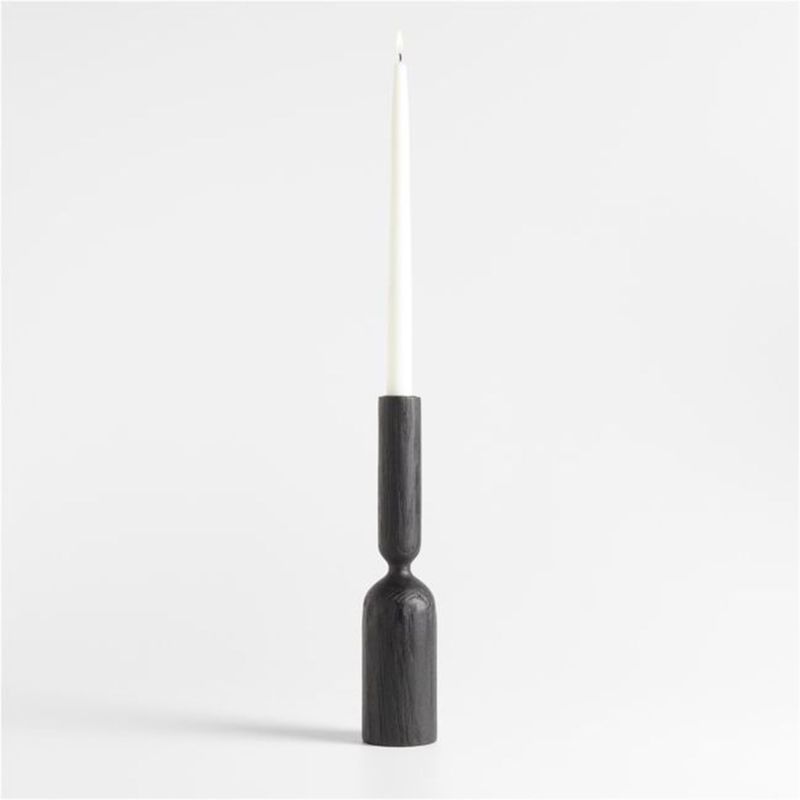 CRATE & BARREL - Porta velas Asker en Madera roble 28 cm x 6 cm 