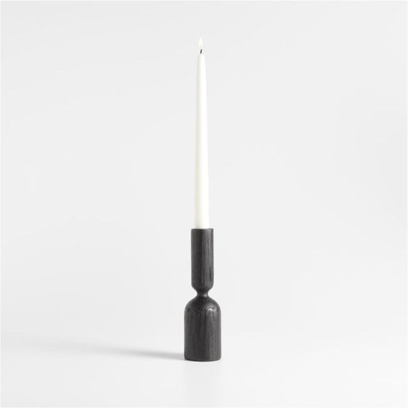 CRATE & BARREL - Porta velas Asker en Madera roble 22 cm x 6 cm 