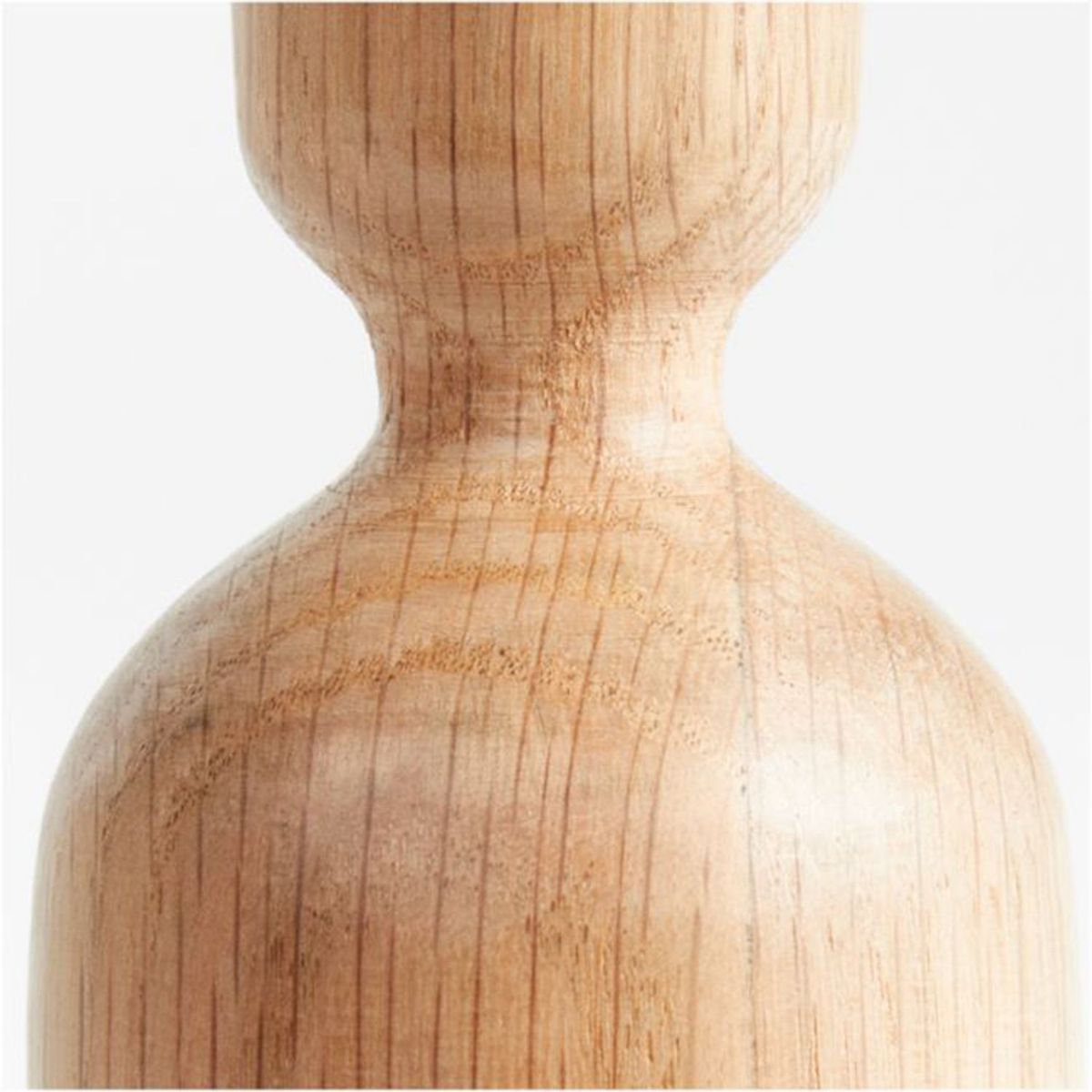 CRATE & BARREL - Porta velas Asker en Madera roble 28 cm x 6 cm 