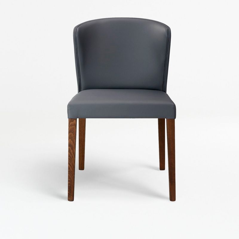 CRATE & BARREL - Silla de comedor Curran en Cuero sintético