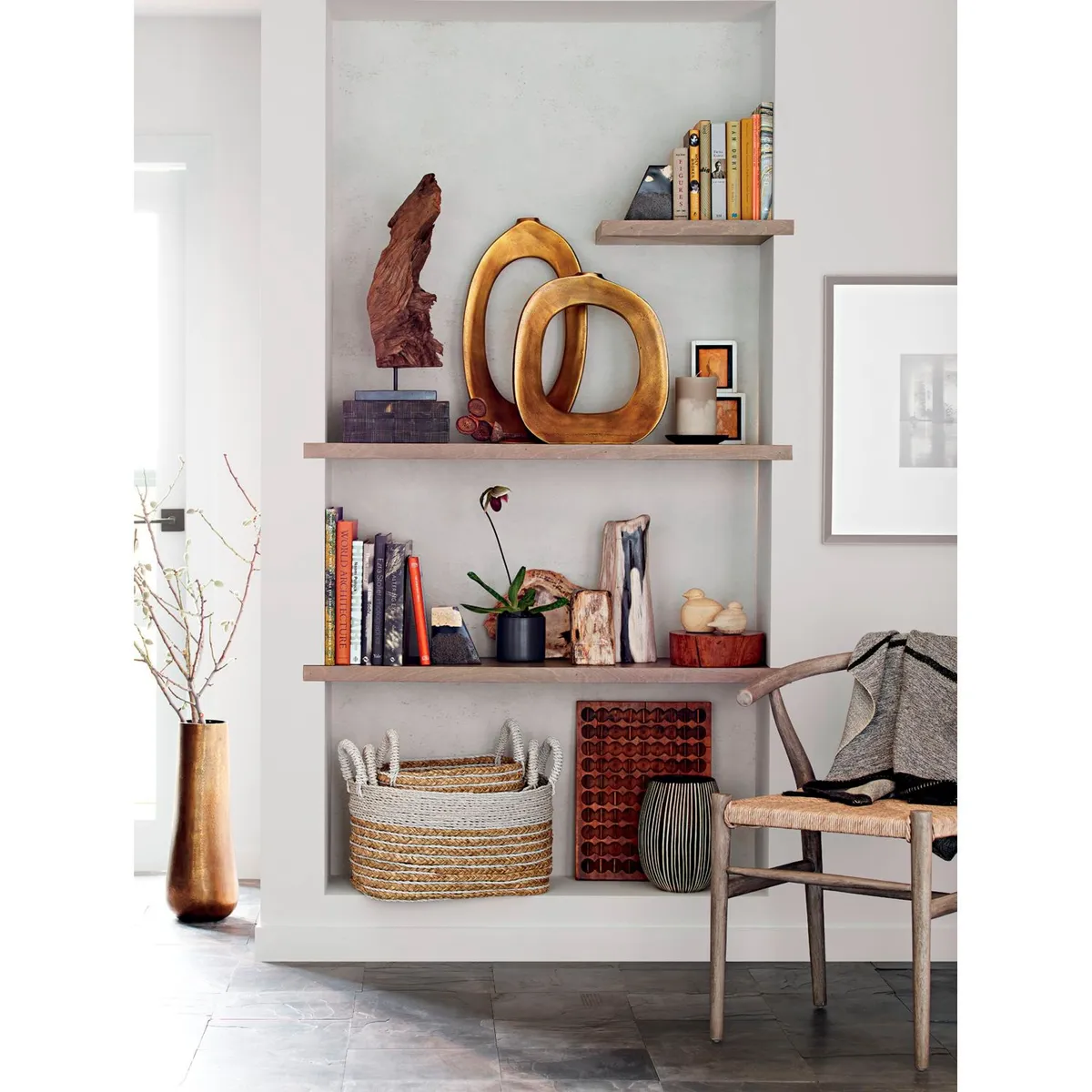 CRATE & BARREL - Figura decorativa Lava Resin en Piedra 14 cm x 12 cm 