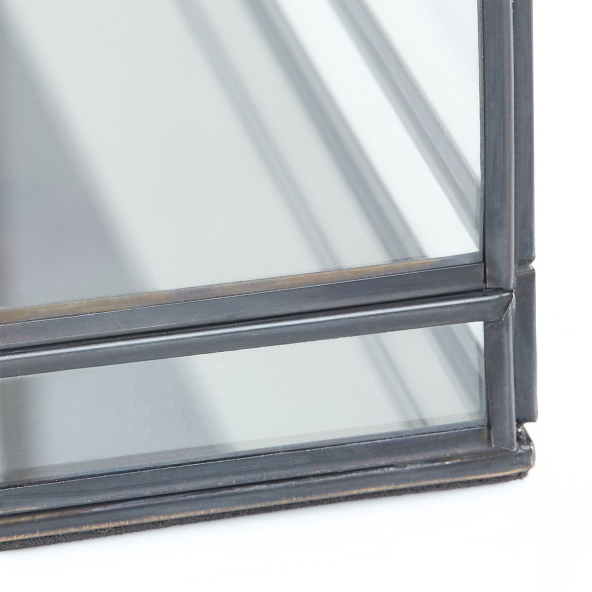 CRATE & BARREL - Candelabro Jasper en Vidrio 38 cm