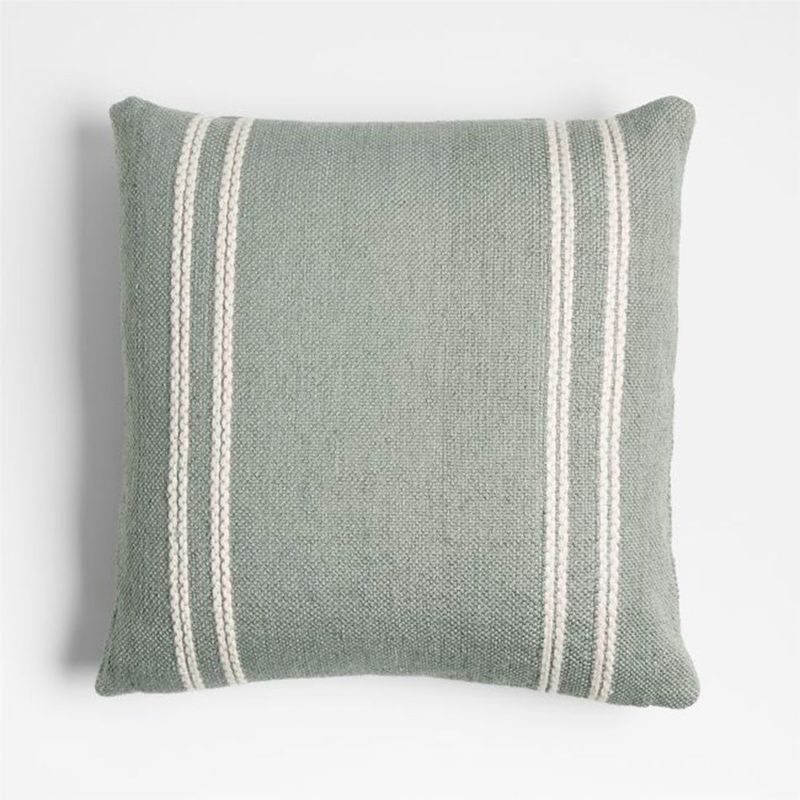 CRATE & BARREL - Funda de Cojín Verde Eucalipto en Poliéster 51 x 51 cm
