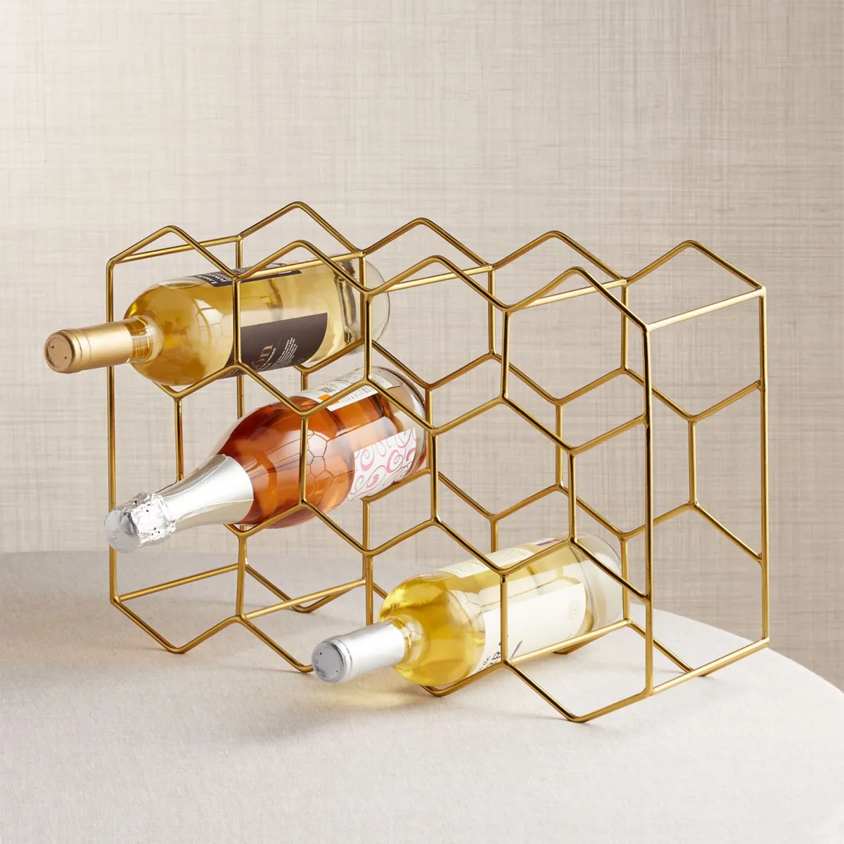 CRATE & BARREL - Porta vinos Bottle Rack en Hierro 1 Pieza