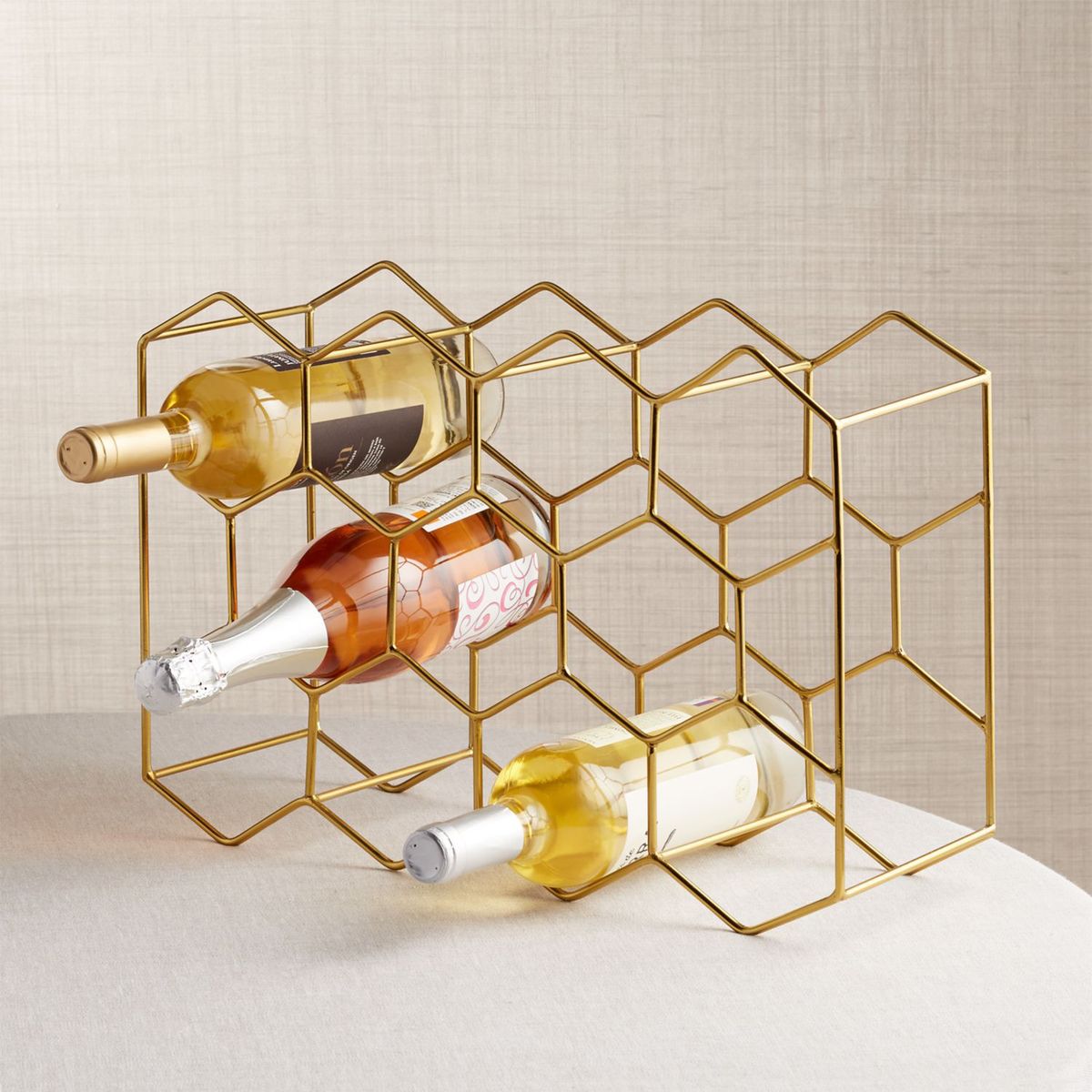 CRATE & BARREL - Porta vinos Bottle Rack en Hierro 1 Pieza