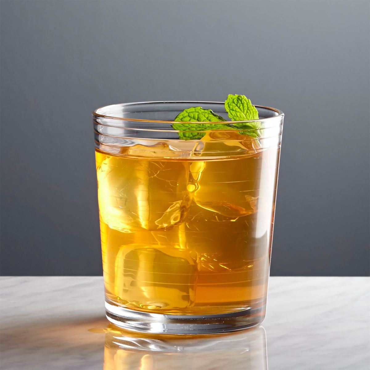 CRATE & BARREL - Vaso corto Rings de Vidrio  12 oz