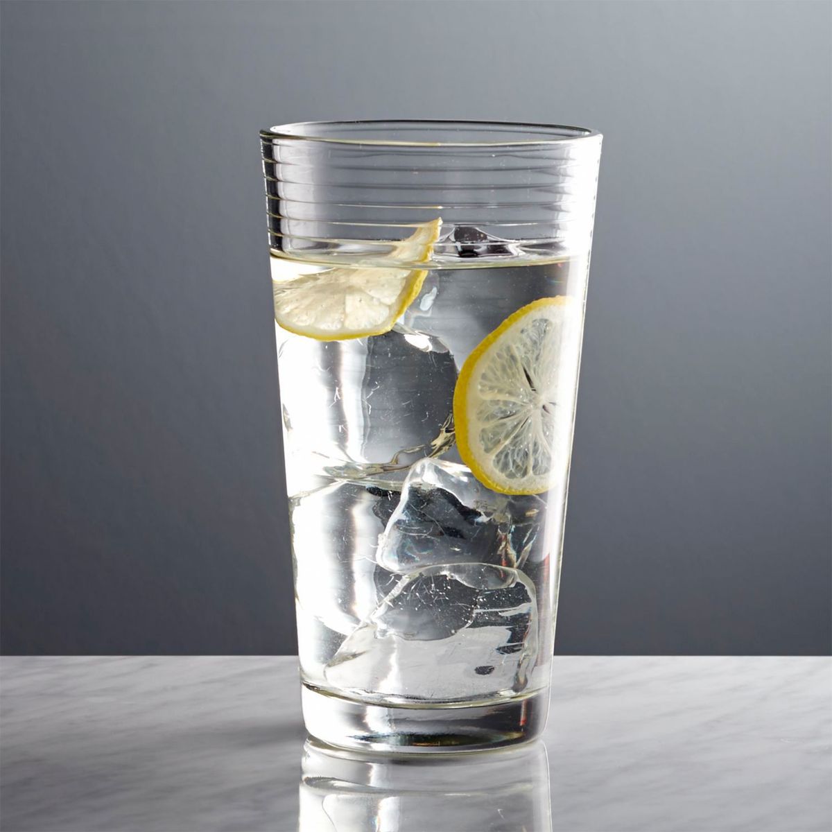 CRATE & BARREL - Vaso alto Rings de Vidrio  16 oz