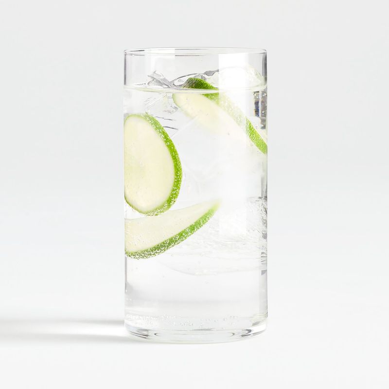 CRATE & BARREL - Vaso alto Edge de Vidrio  13 oz