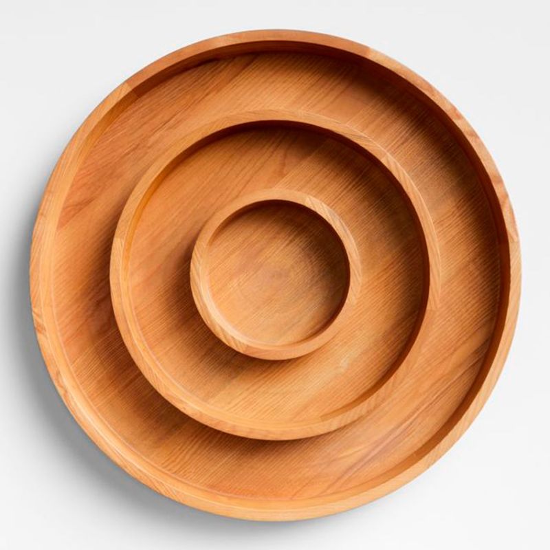 CRATE & BARREL - Bandeja en Madera Molly Baz 51 cm
