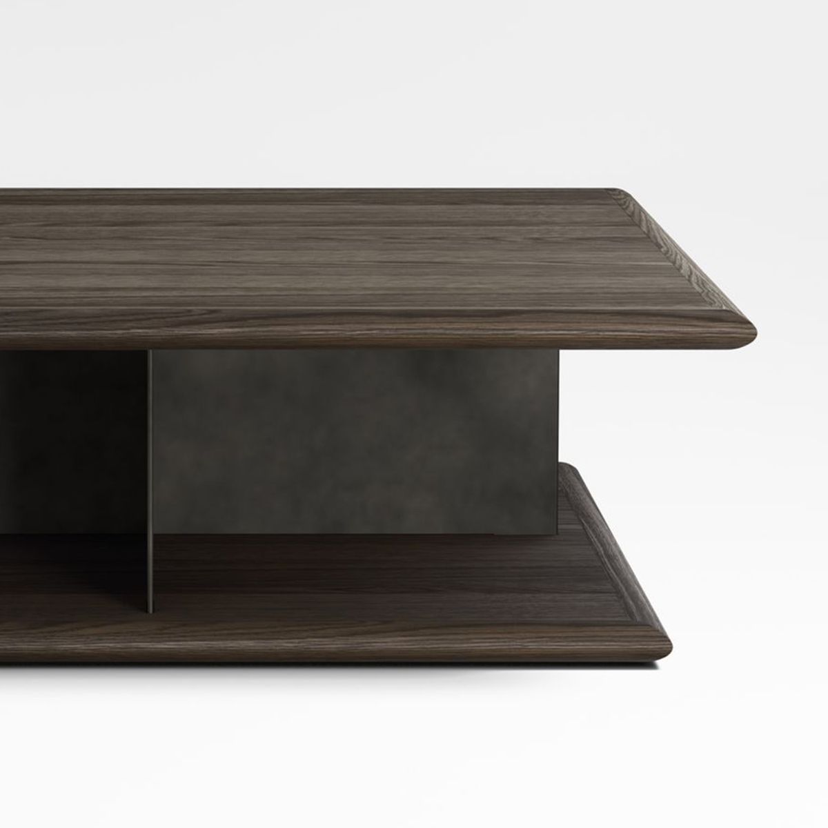 CRATE & BARREL - Mesa de centro Preto Madera Ceniza