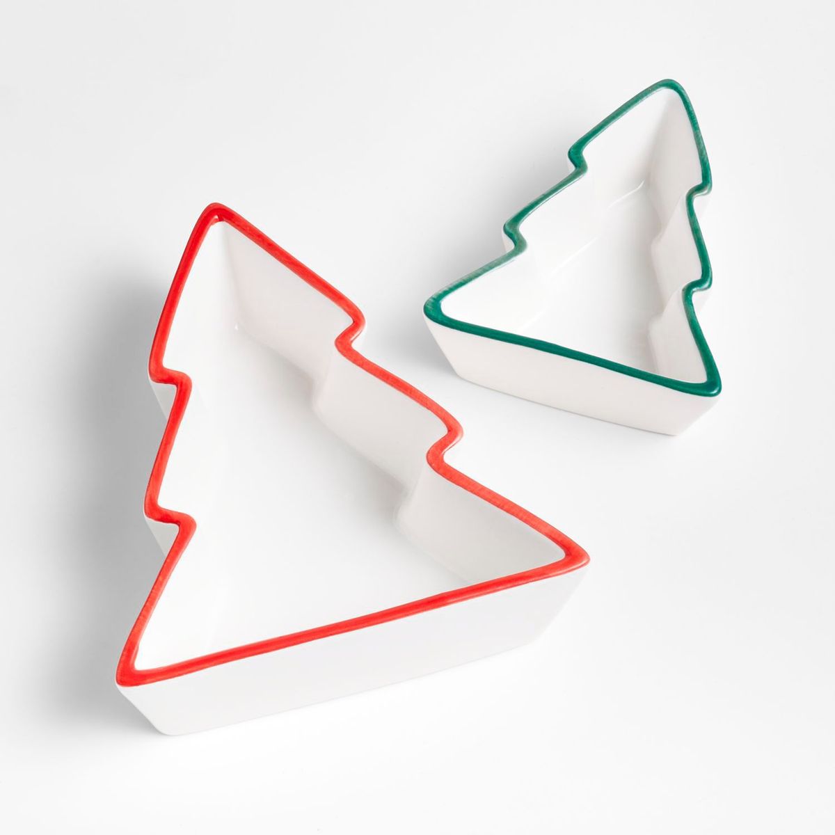 CRATE & BARREL - Molde para Hornear Árbol de Navidad en Porcelana Set x 2