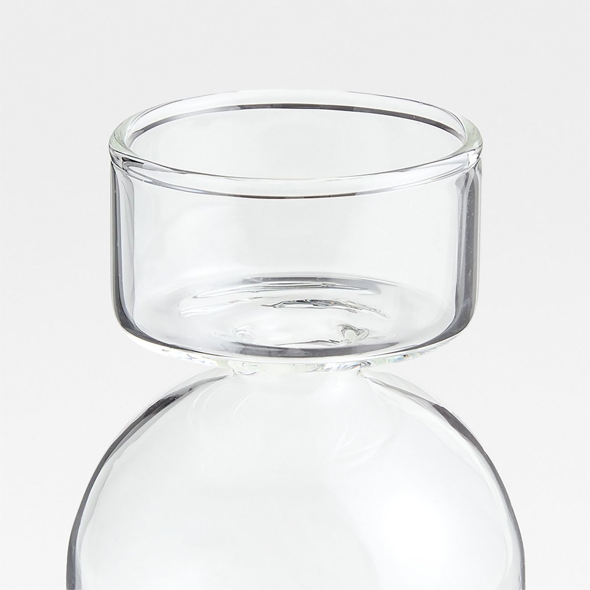 CRATE & BARREL - Porta velas Venezia en Vidrio 12 cm x 10 cm 