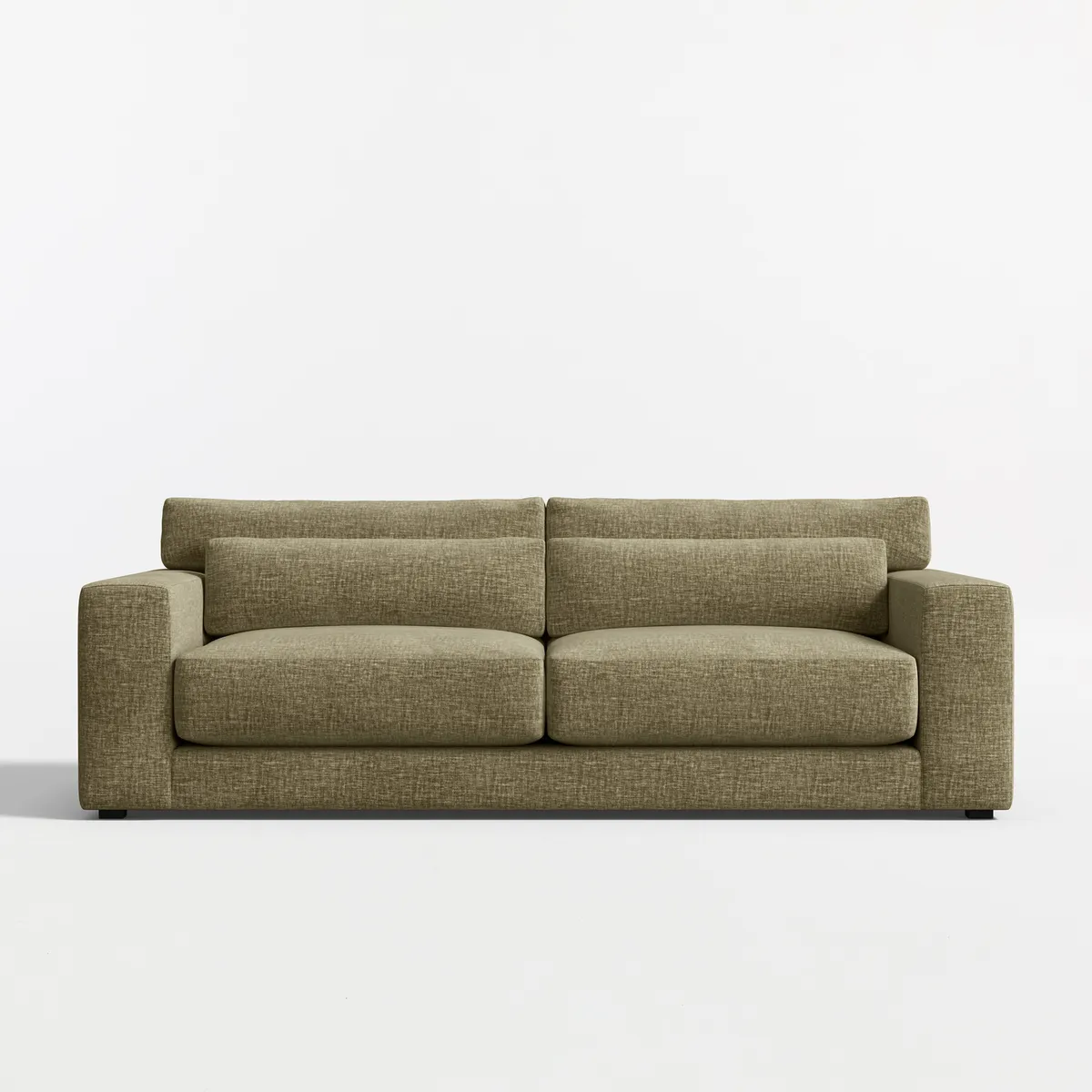CRATE & BARREL - Sofá SOFA RETREAT OLIVA 239CM 2 puestos Tela