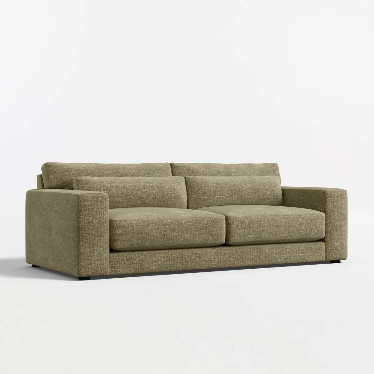 CRATE & BARREL - Sofá SOFA RETREAT OLIVA 239CM 2 puestos Tela