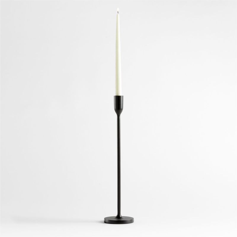 CRATE & BARREL - Candelabro Megs en Aluminio 46 x 11 cm