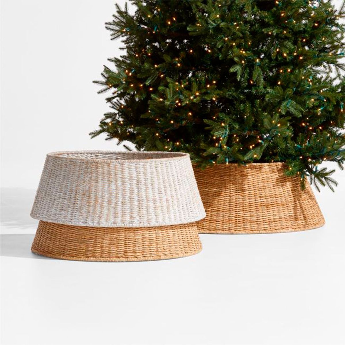 CRATE & BARREL - Pie de árbol Woven en Fibras naturales 25 cm x 69 cm