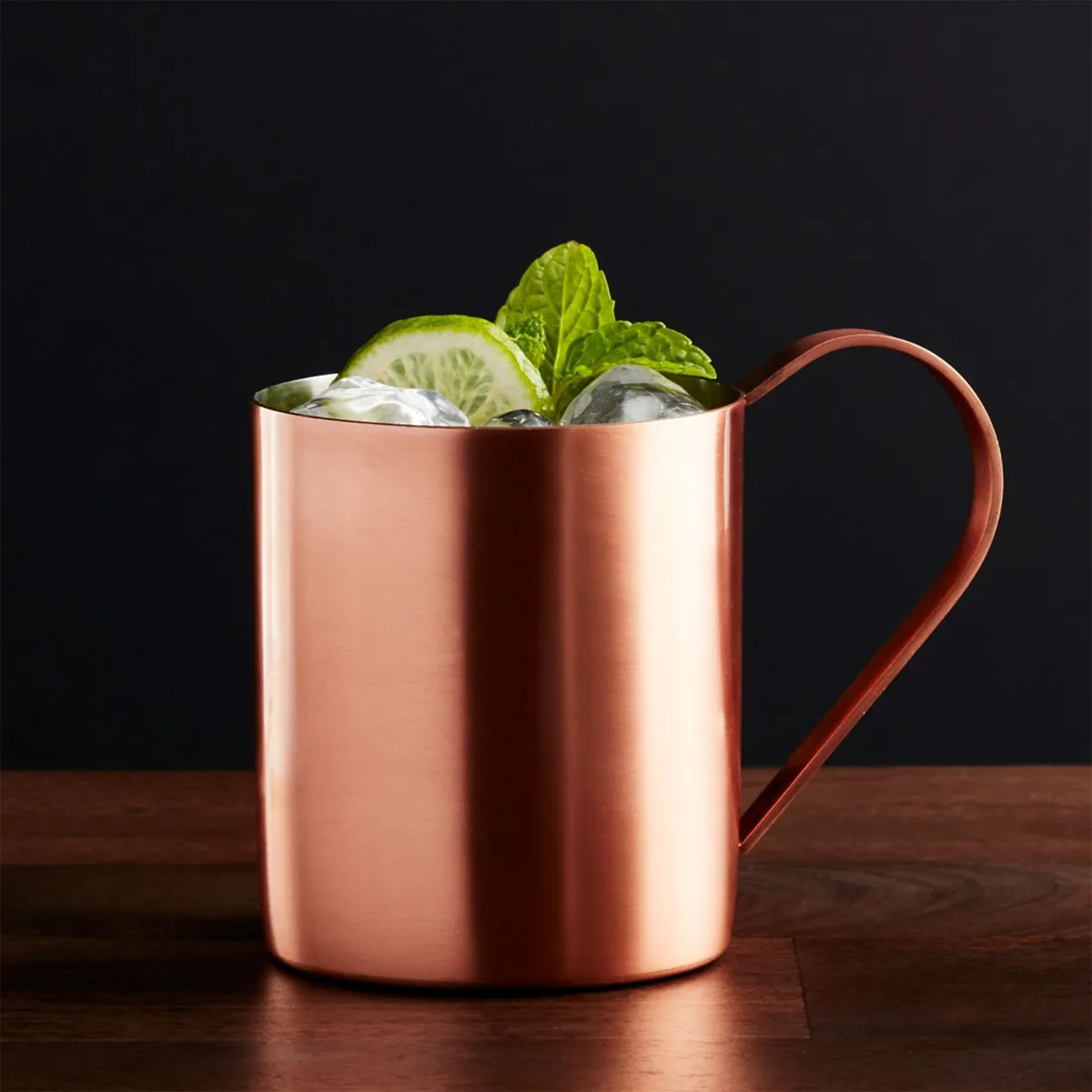 CRATE & BARREL - Vaso Moscow Mule en Acero Inoxidable Cobre 10 cm