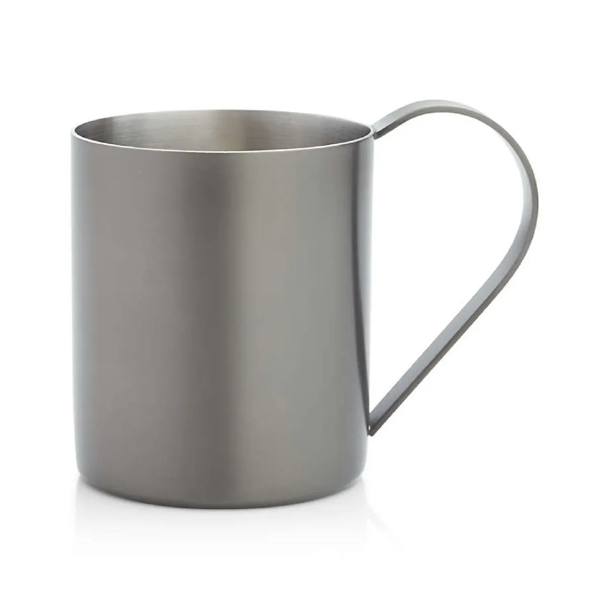 CRATE & BARREL - Vaso Moscow Mule en Acero Inoxidable Grafito 10 cm