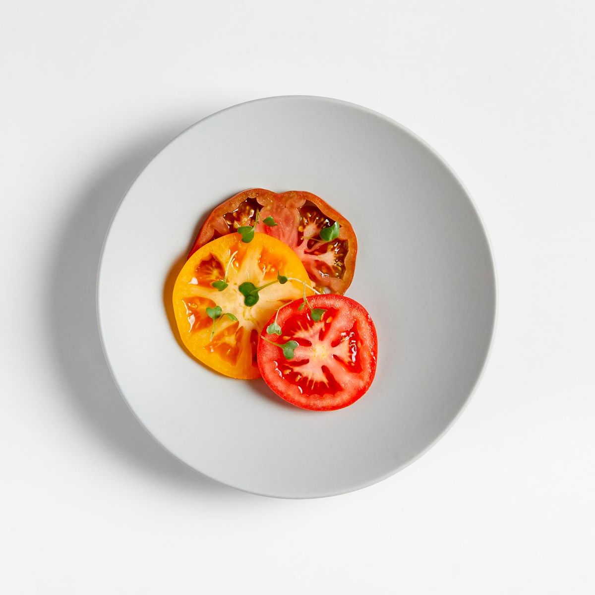 CRATE & BARREL - Plato de ensalada Craft Stone en Gres 20 cm x 4 cm