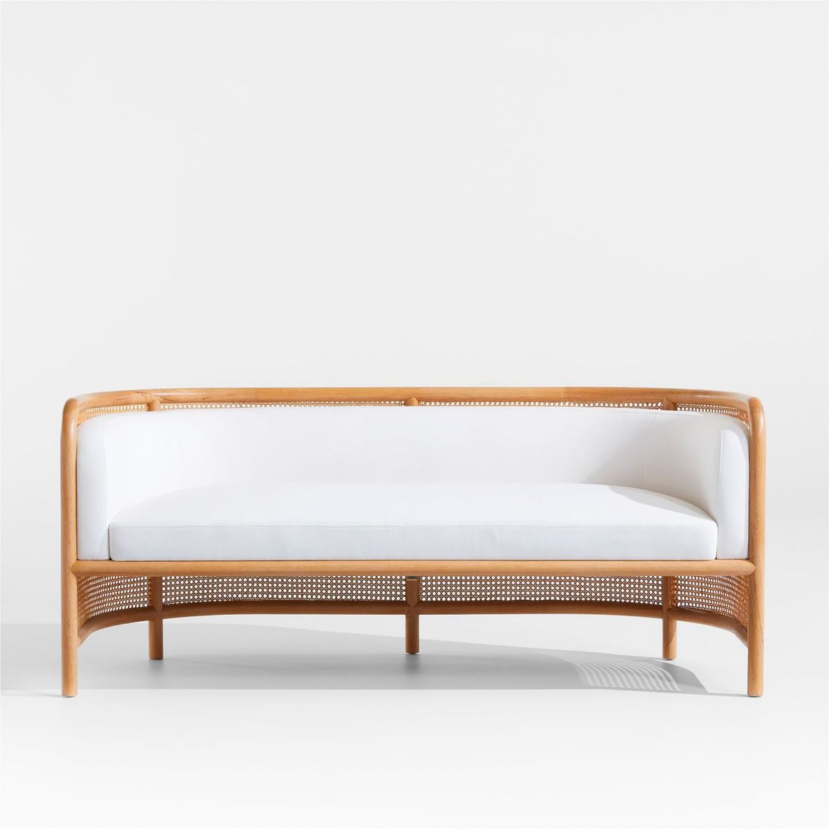 CRATE & BARREL - Sofá Fields 2 Puestos 167 cm en Algodón Blanco