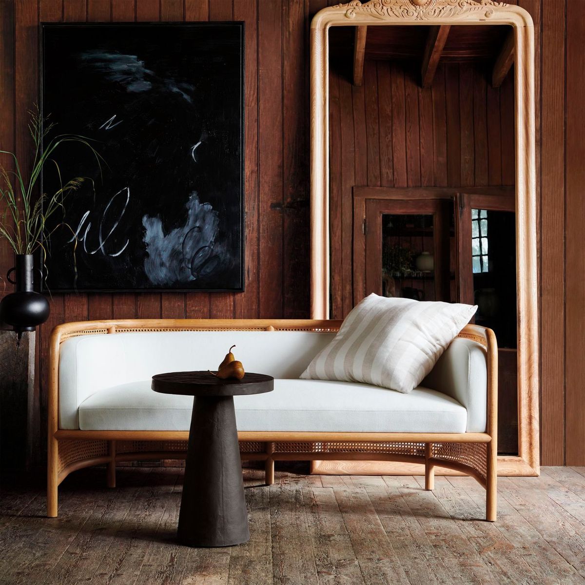 CRATE & BARREL - Sofá Fields 2 Puestos 167 cm en Algodón Blanco