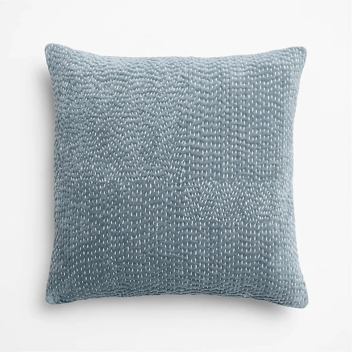CRATE & BARREL - Funda de cojín SASHIKO 50X50CM AZUL 50 x 50 cm