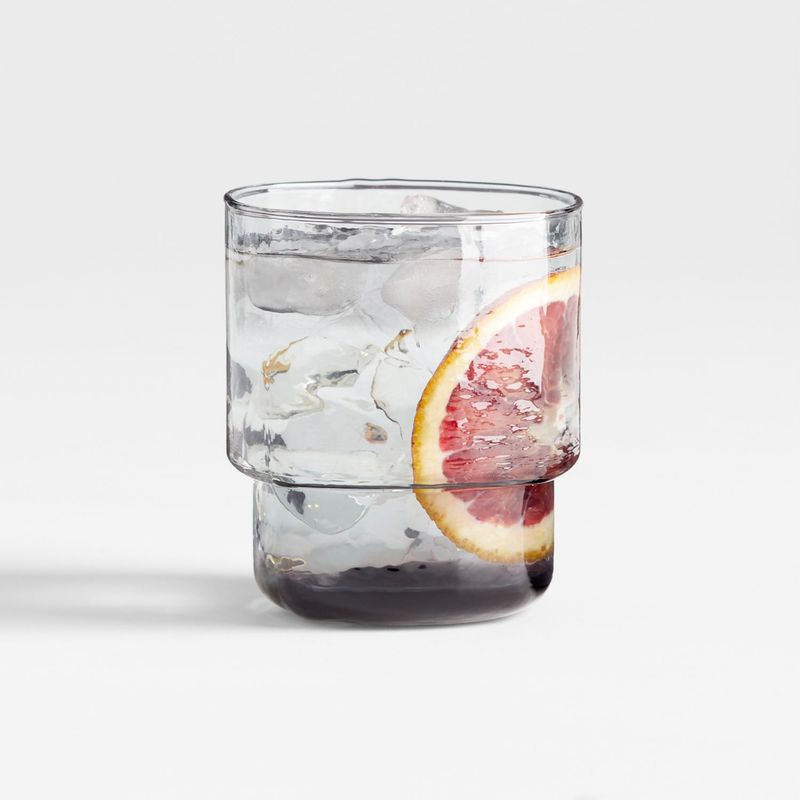 CRATE & BARREL - Vaso Alto Billie Grey en Vidrio 325 ml