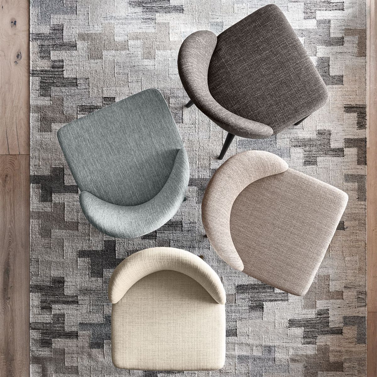 CRATE & BARREL - Silla de comedor Ana en Tela