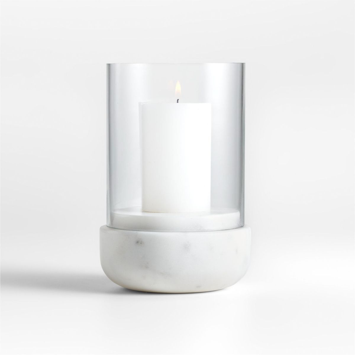 CRATE & BARREL - Candelabro Curve Vidrio 16 x 11 cm