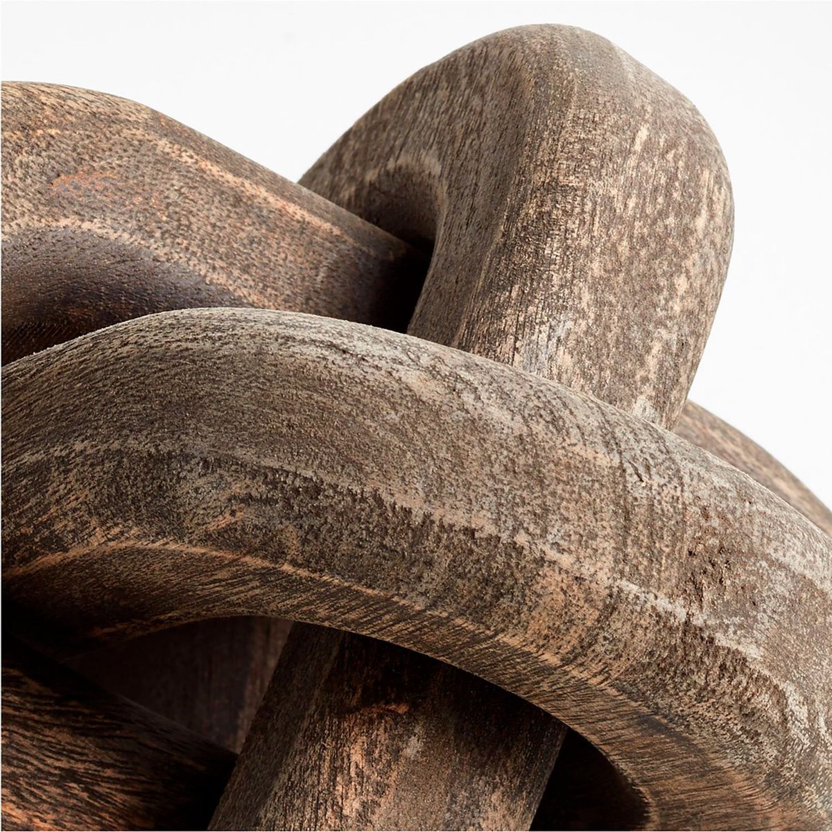 CRATE & BARREL - Adorno Nudo en Madera mango 20 cm x 20 cm 