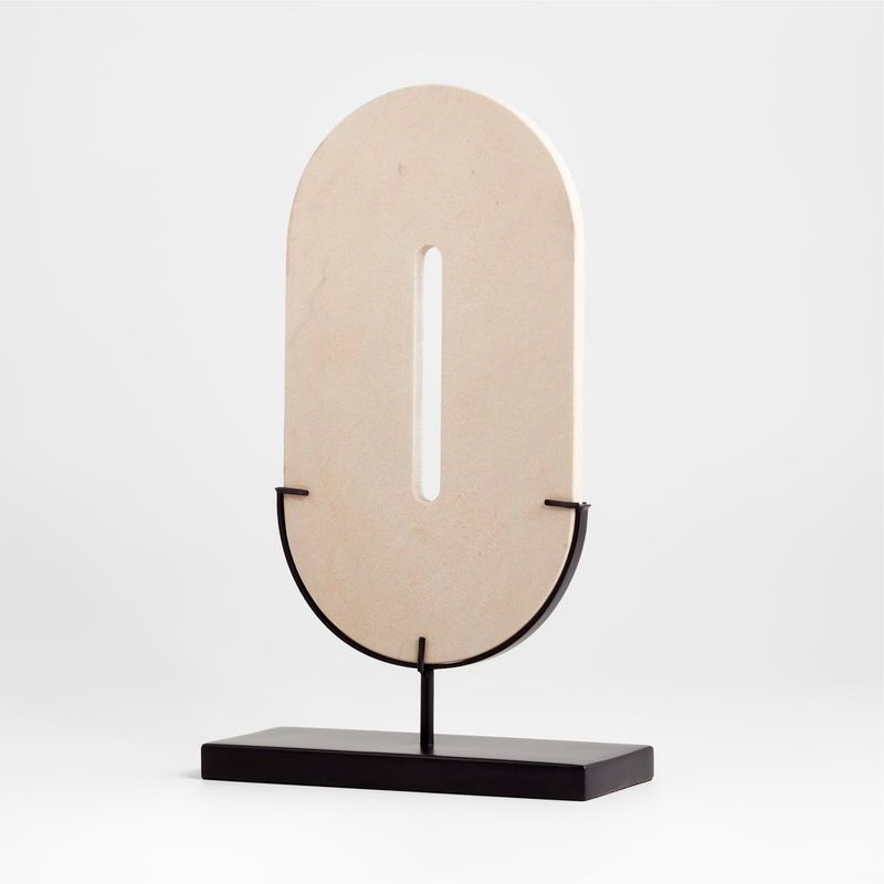 CRATE & BARREL - Adorno Destan en Piedra 43 cm x 25 cm 