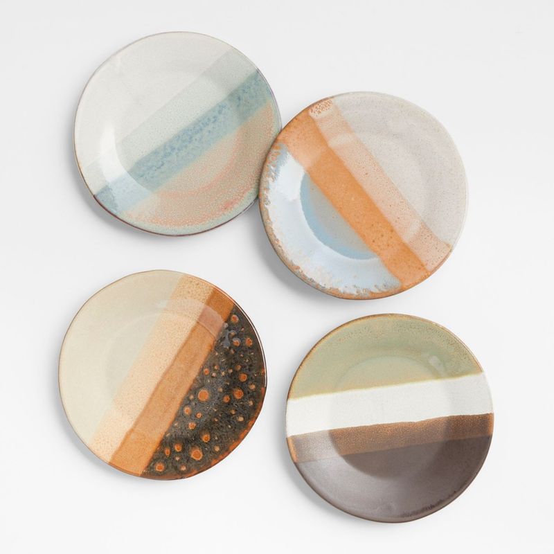 CRATE & BARREL - Set de platos Painterly en Terracota 20 cm x 2 cm