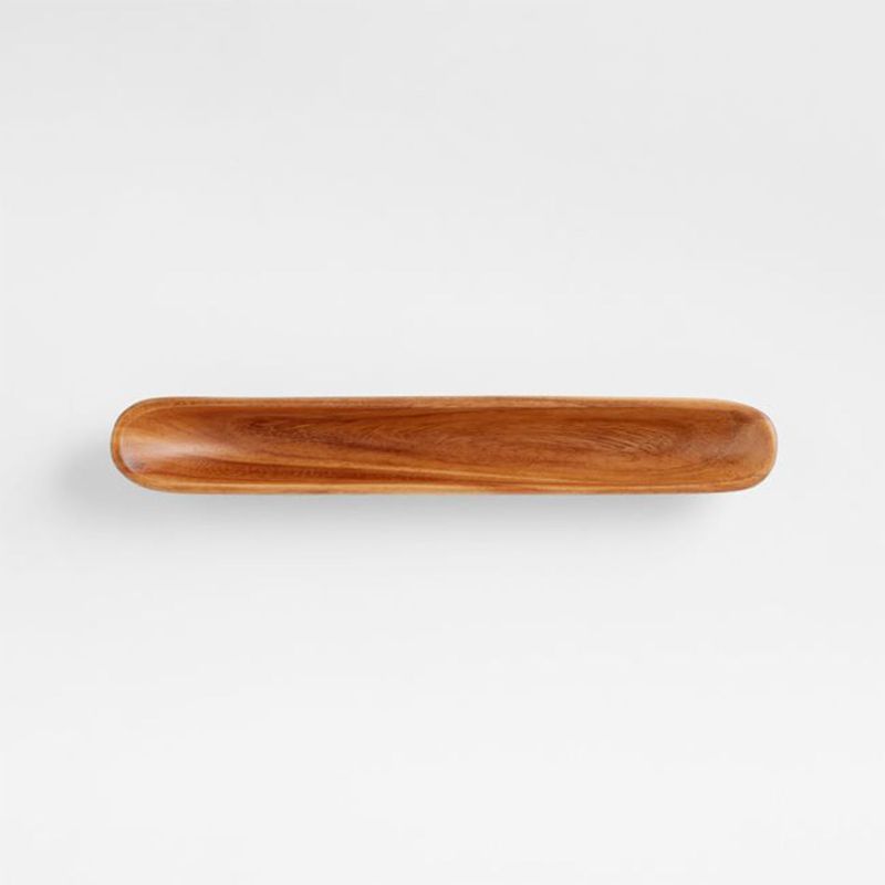 CRATE & BARREL - Bandeja Tondo Madera 34 x 5 cm