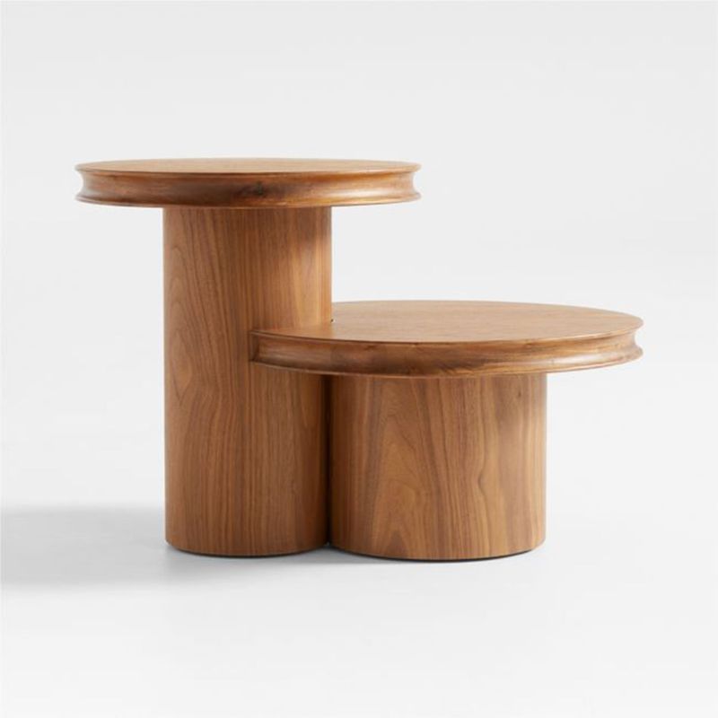CRATE & BARREL - Mesa auxiliar Oro