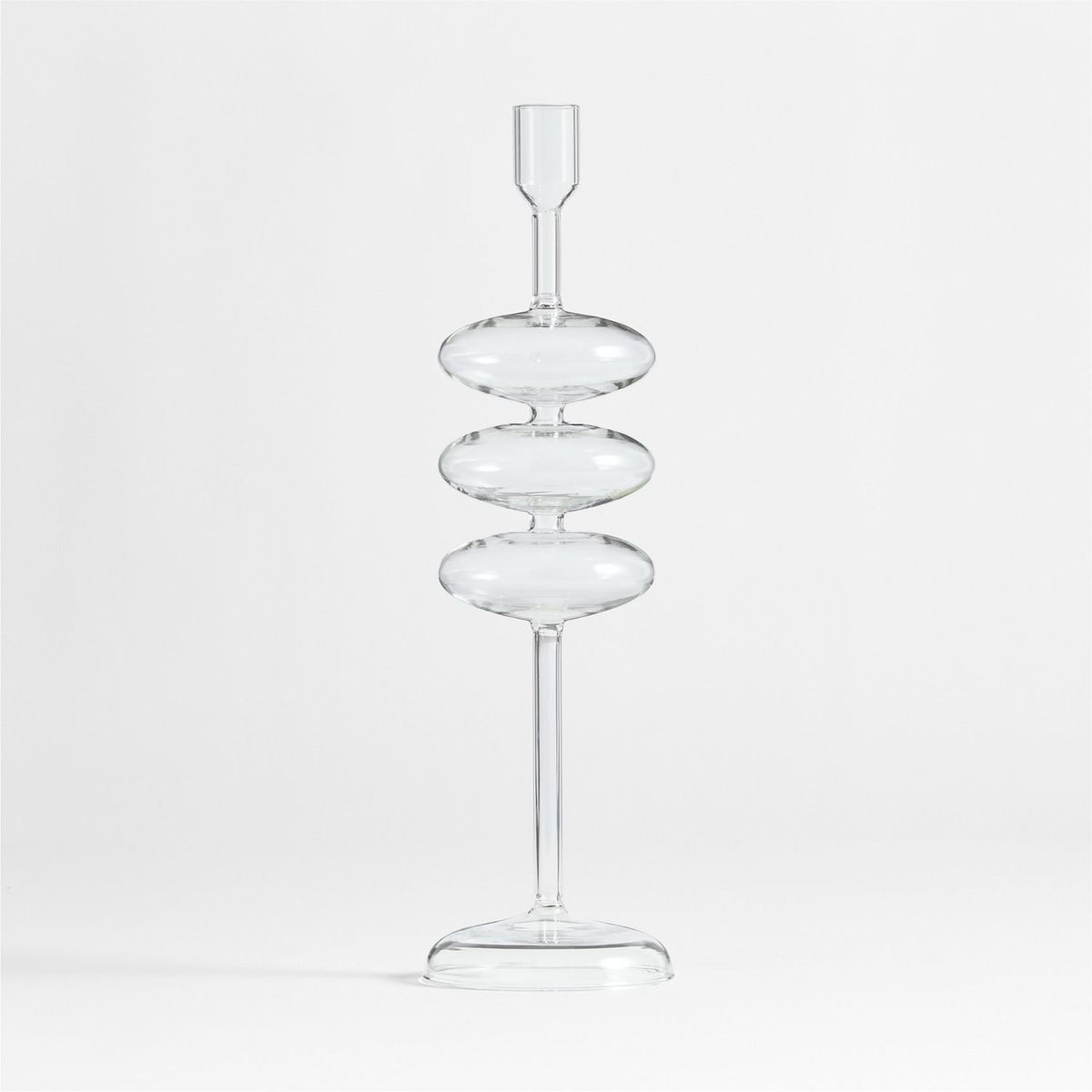 CRATE & BARREL - Candelabro Venezia en Vidrio 35 cm x 9 cm 
