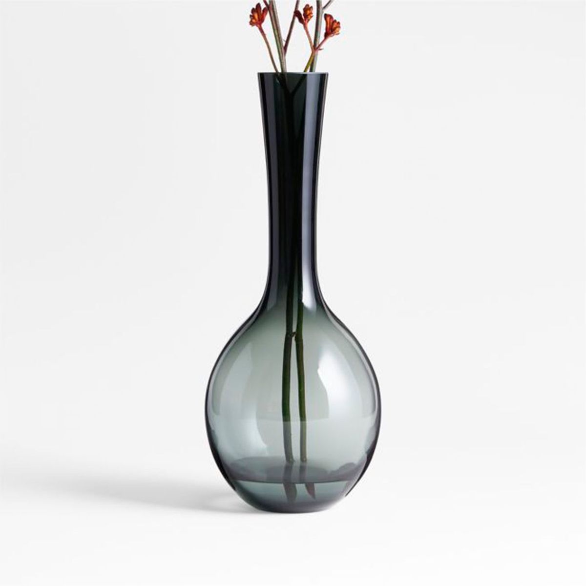 CRATE & BARREL - Florero Dyon en Vidrio 37 cm x 15 cm 