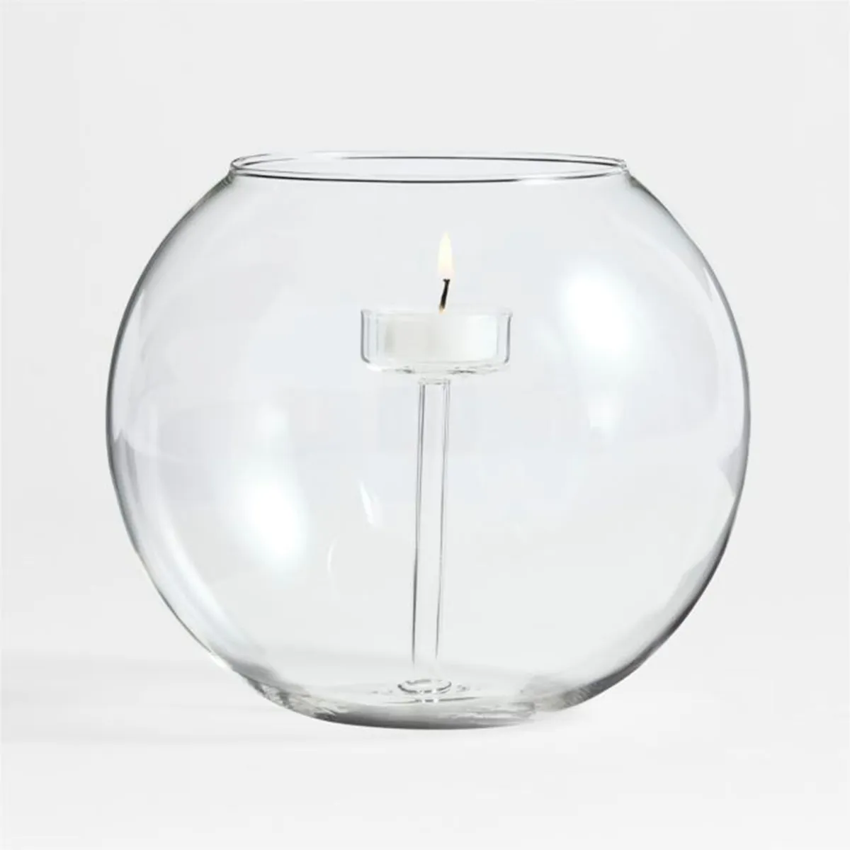 CRATE & BARREL - Candelabro Alina Vidrio 17 x 20 cm