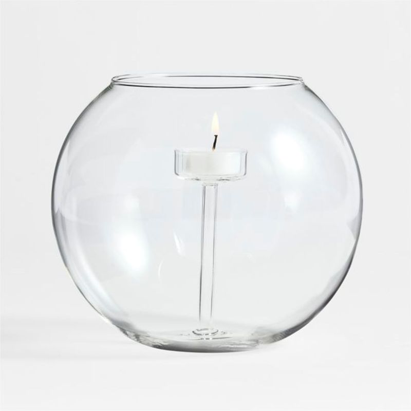 CRATE & BARREL - Candelabro Alina Vidrio 17 x 20 cm