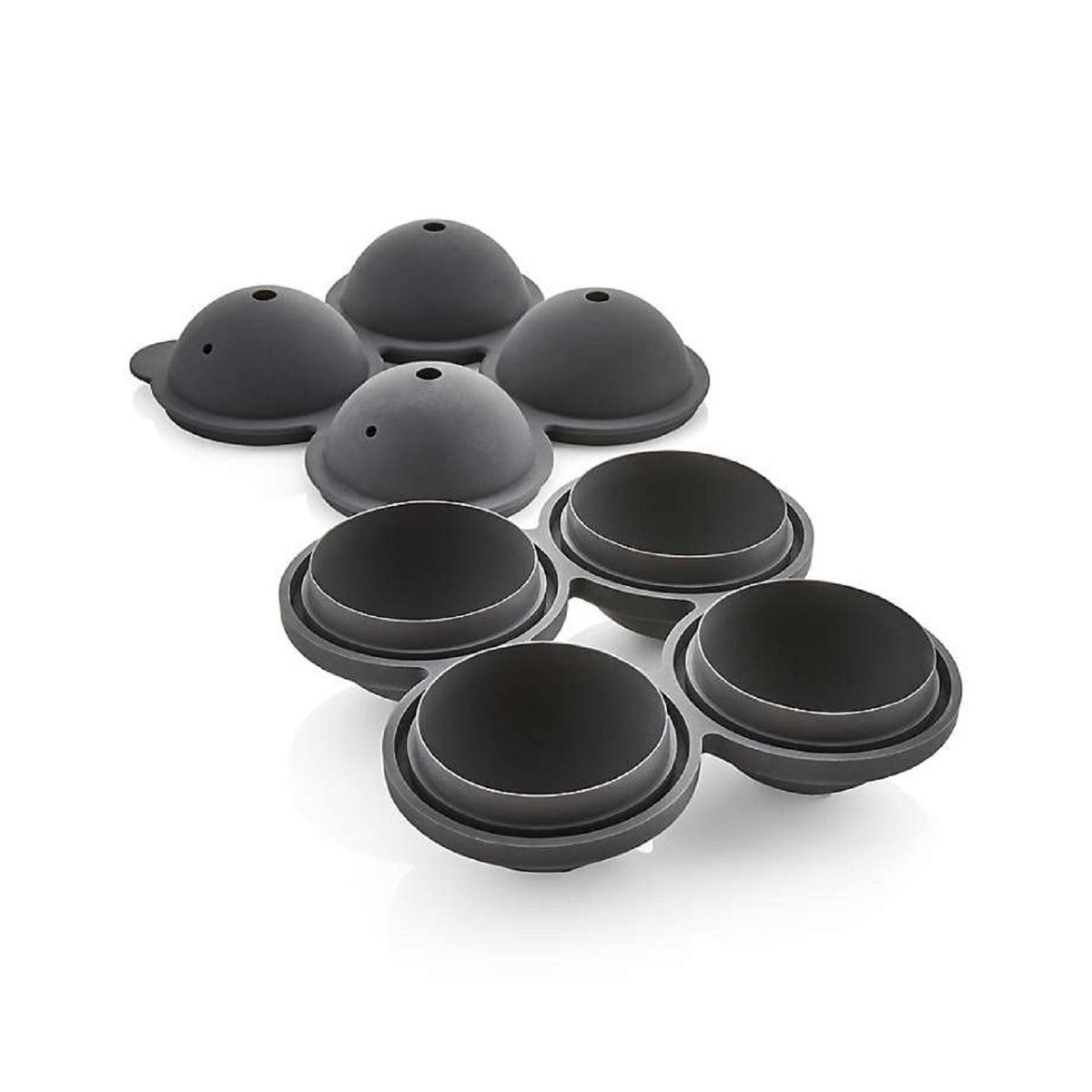 CRATE & BARREL - Molde de Hielo Esfera Peak en Silicona Gris 15 x 6 cm