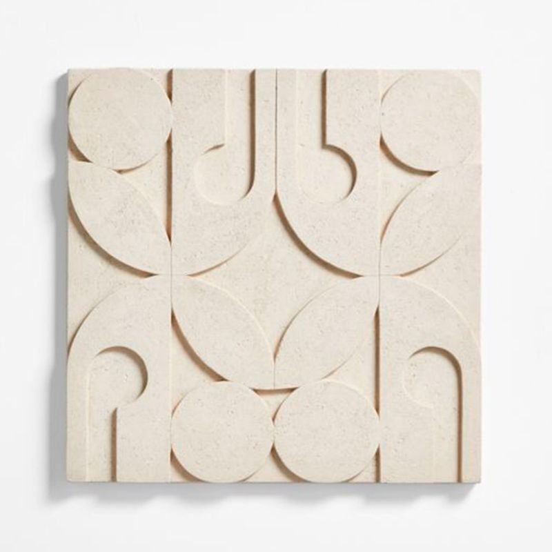 CRATE & BARREL - Arte de pared Fyre en Piedra 61 cm x 61 cm 