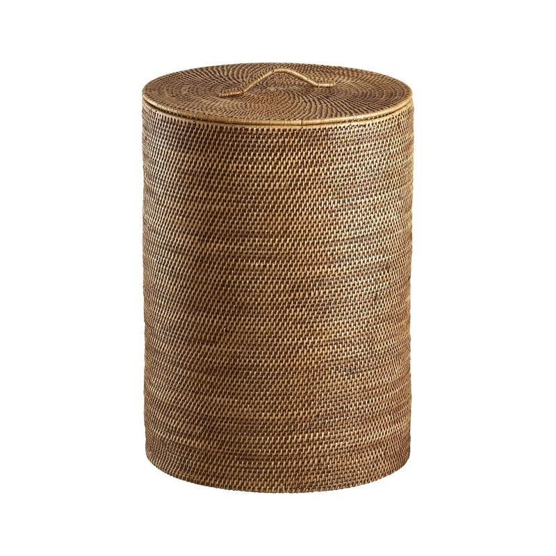 CRATE & BARREL - Canasto Sedona Miel Cilindro