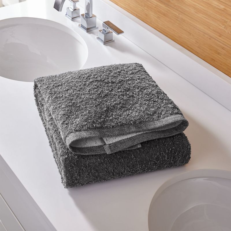 CRATE & BARREL - Toalla de Cuerpo Rowan Gris en Algodón 76 x 142 cm