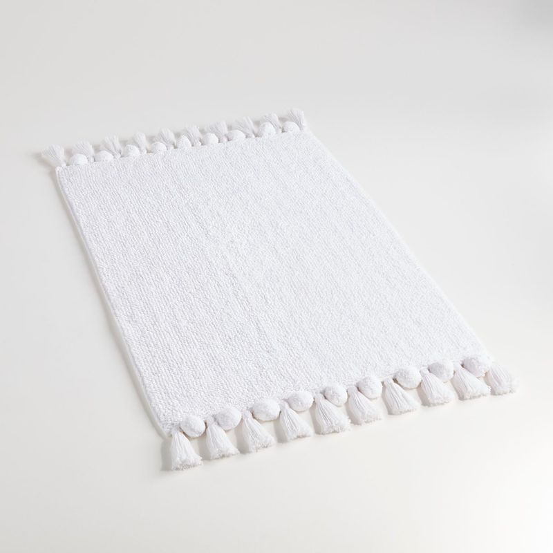 CRATE & BARREL - Tapete de Baño Fia Blanco en Algodón 61 x 91 cm 
