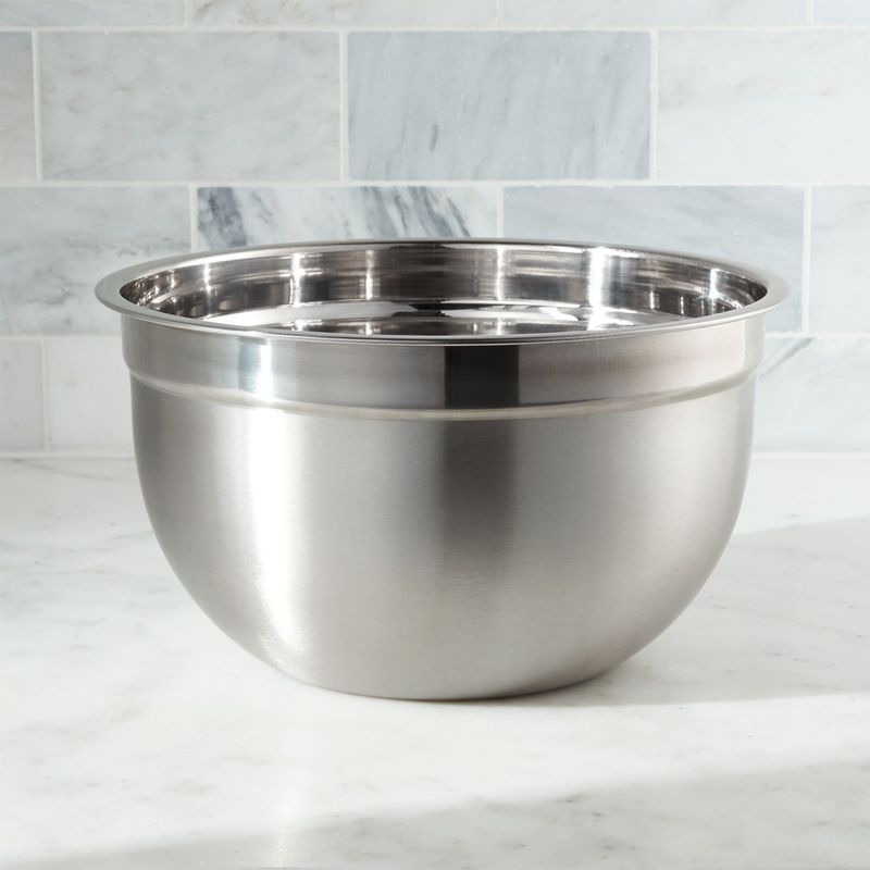 CRATE & BARREL - Bowl de Preparar en Acero Inoxidable 26 x 14 cm
