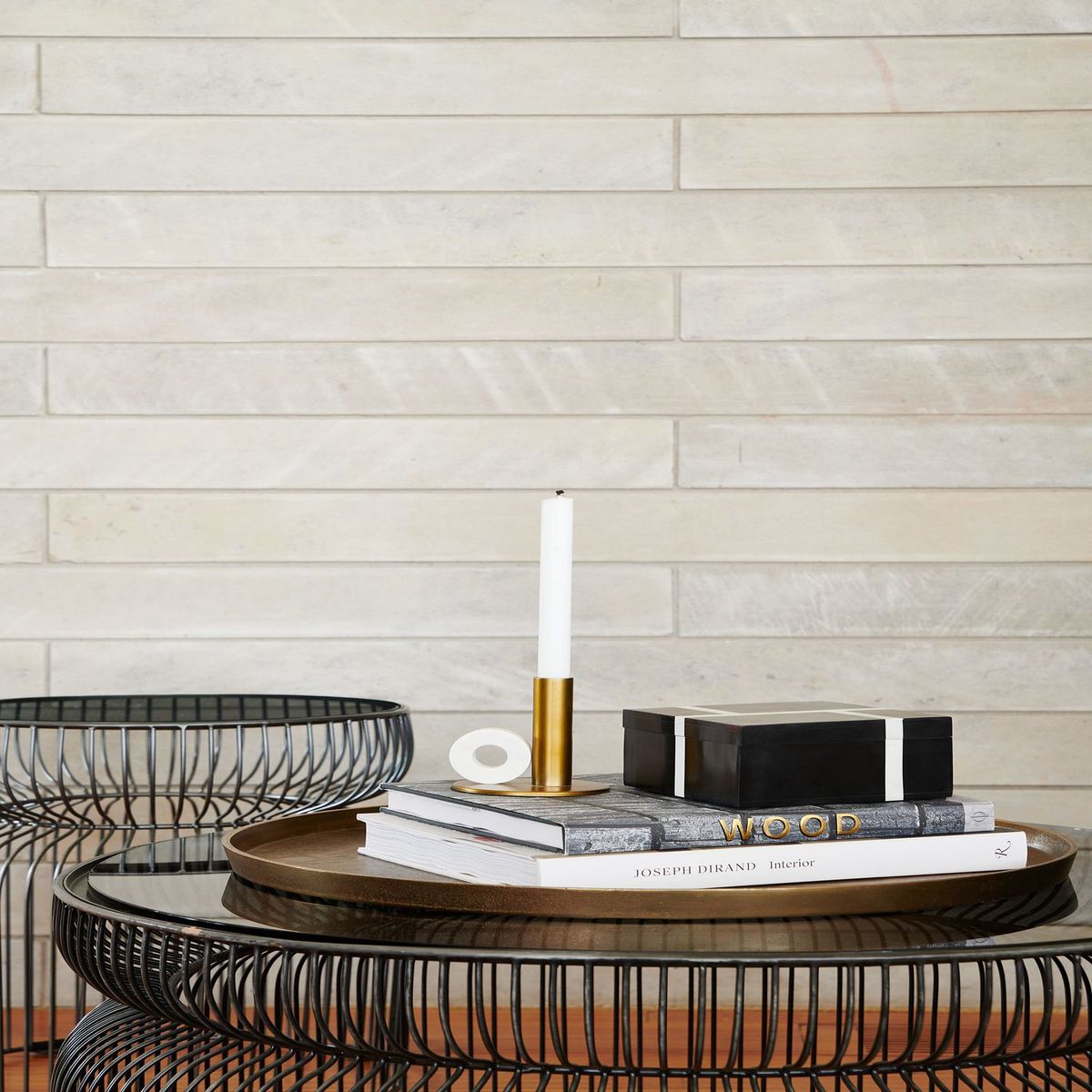 CRATE & BARREL - Base para Mesa auxiliar Spoke (No incluye Top)