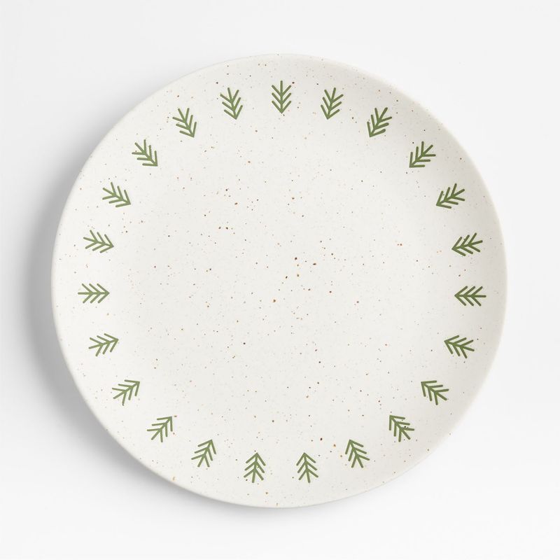 CRATE & BARREL - Plato principal Evergreen Forest en Gres 27 cm x 4 cm