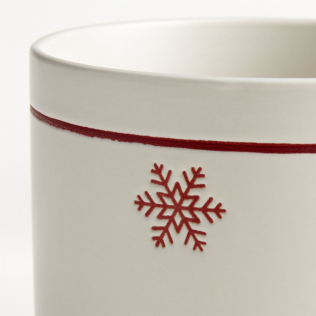 CRATE & BARREL - Mug Porcelana Navidad Hudson Set x 4 8.71cm x 9.9cm