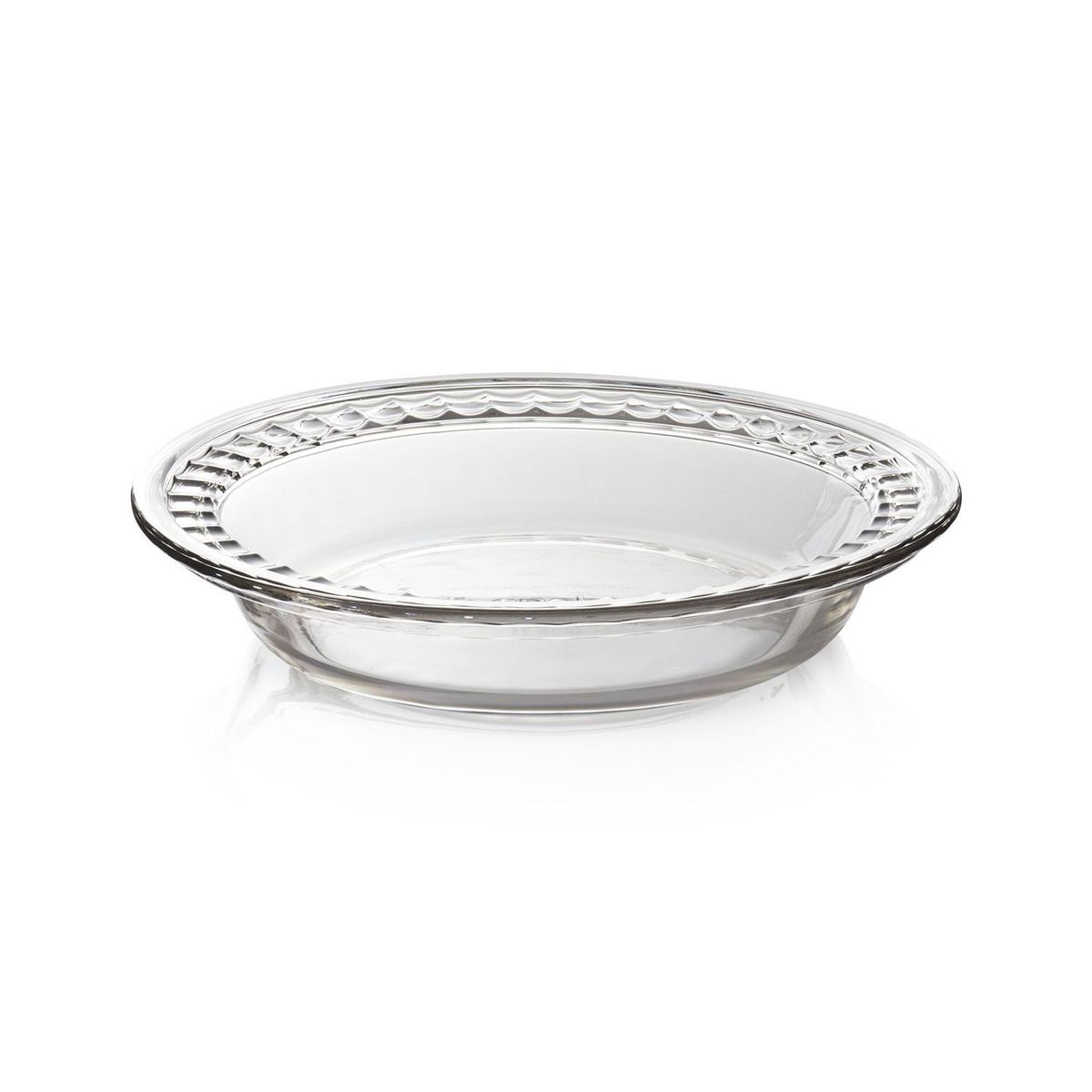 CRATE & BARREL - Plato Hondo de Vidrio para Pasteles
