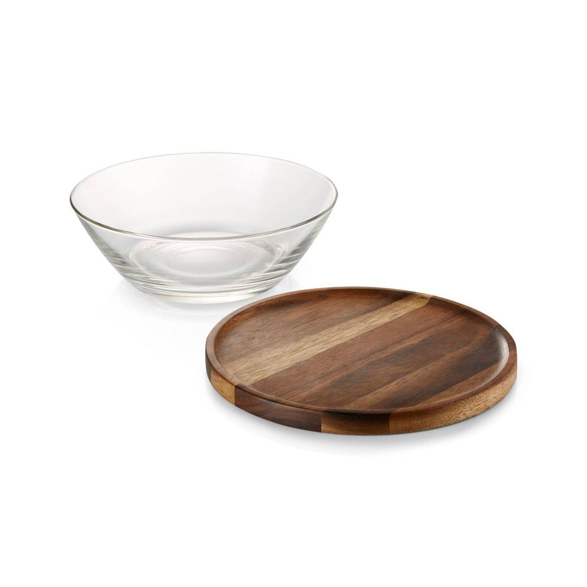 CRATE & BARREL - Bowl Miles con Tapa en Madera 25 cm